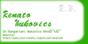 renato wukovics business card